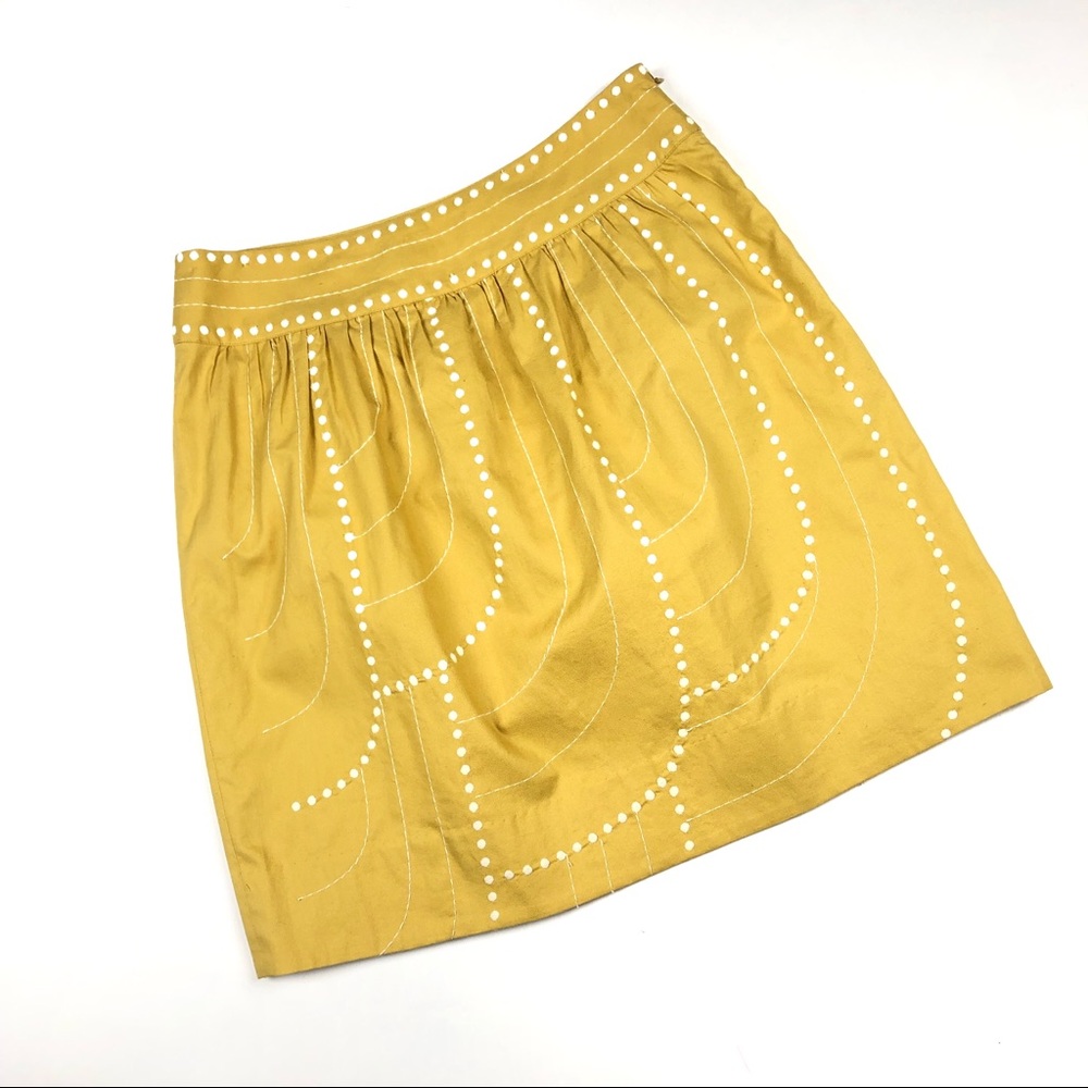 Anthropologie Floreat Embroidered Skirt